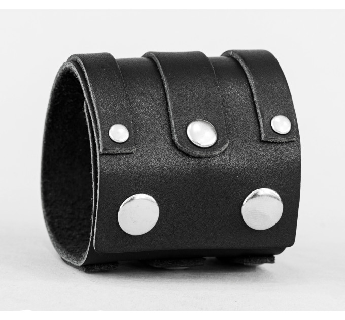 Leather cuff bracelet for men or women, code 3164