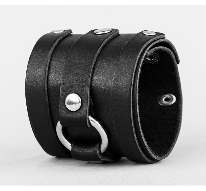 Leather cuff bracelet for men or women, code 3164