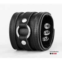 Leather cuff bracelet for men or women, code 3164st