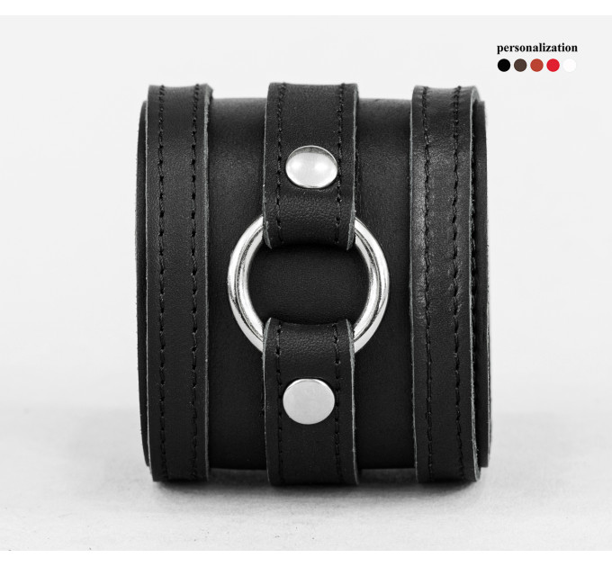 Leather cuff bracelet for men or women, code 3164st