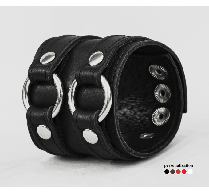 Leather cuff bracelet for men or women, code 3178st