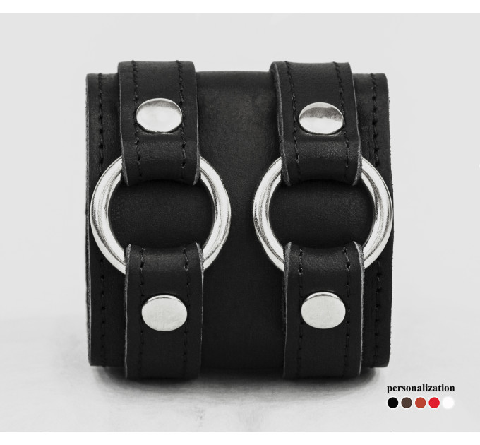 Leather cuff bracelet for men or women, code 3178st