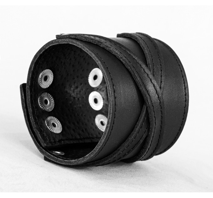 Leather cuff bracelet for men or women, code 3193st