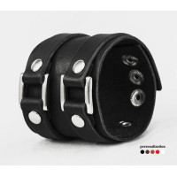 Leather cuff bracelet for men or women, code 3195
