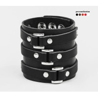 Leather cuff bracelet for men or women, code 3197