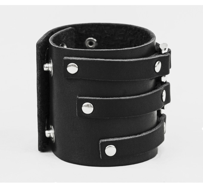 Leather cuff bracelet for men or women, code 3197