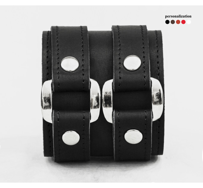 Leather cuff bracelet for men or women, code 3198st