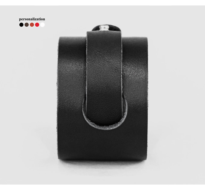Leather cuff bracelet for men or women, code 3260