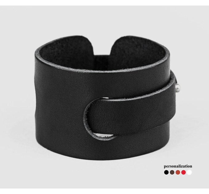 Leather cuff bracelet for men or women, code 3260