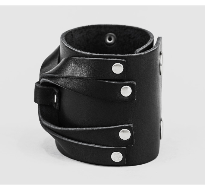 Leather cuff bracelet for men or women, code 3290