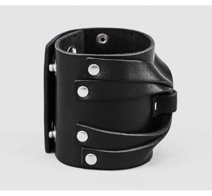 Leather cuff bracelet for men or women, code 3290