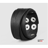 Leather cuff bracelet for men or women, code 3291