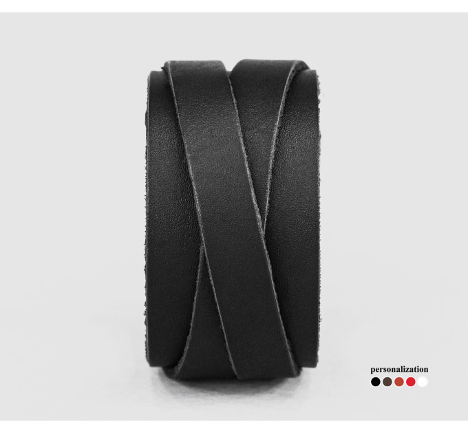 Leather cuff bracelet for men or women, code 3291