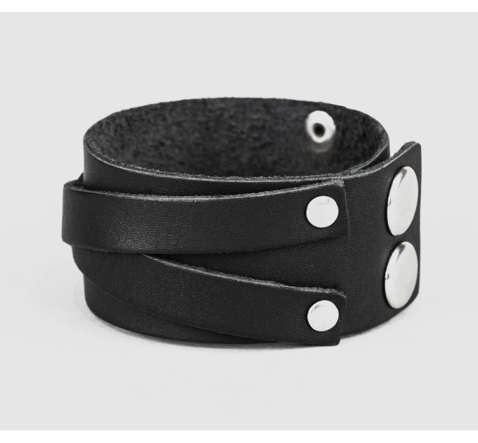 Leather cuff bracelet for men or women, code 3291