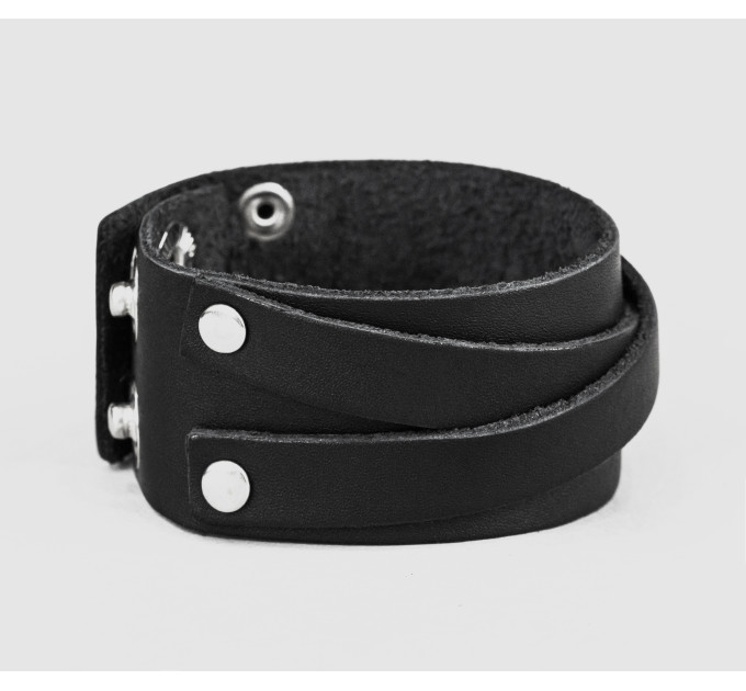 Leather cuff bracelet for men or women, code 3291