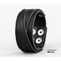 Leather cuff bracelet for men or women, code 3291st