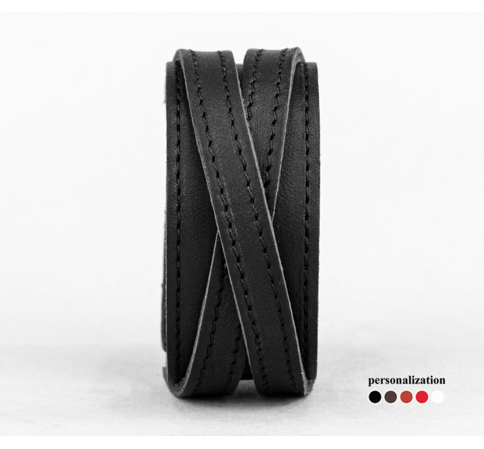 Leather cuff bracelet for men or women, code 3291st