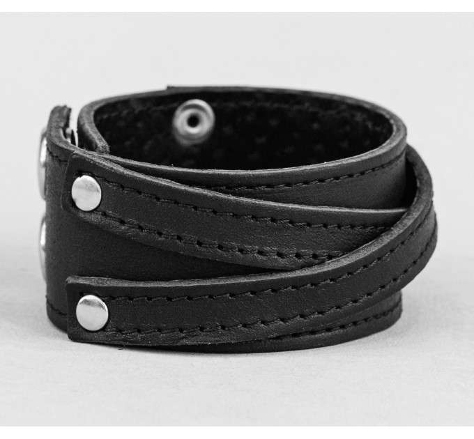 Leather cuff bracelet for men or women, code 3291st