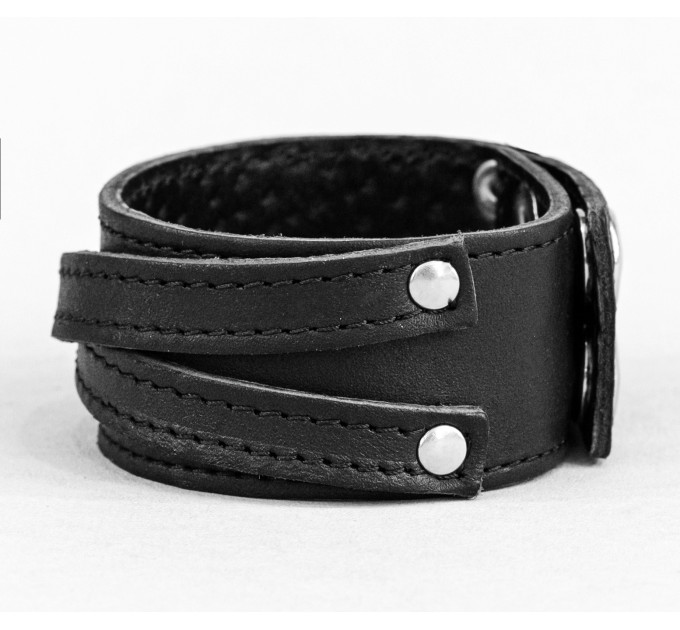 Leather cuff bracelet for men or women, code 3291st