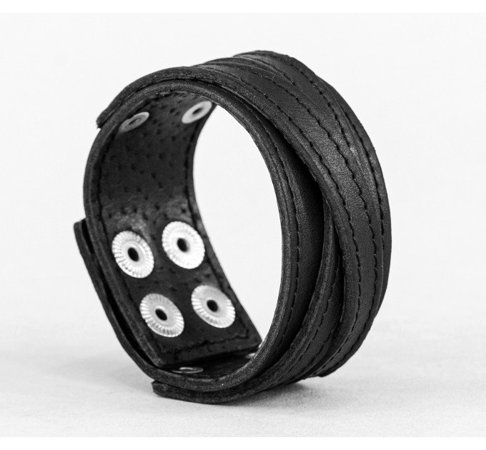 Leather cuff bracelet for men or women, code 3291st