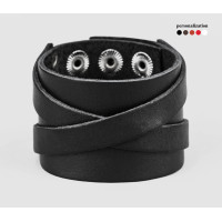 Leather cuff bracelet for men or women, code 3293