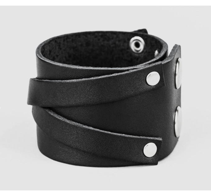 Leather cuff bracelet for men or women, code 3293