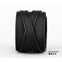 Leather cuff bracelet for men or women, code 3293st