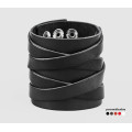 Leather cuff bracelet for men or women, code 3295