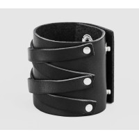 Leather cuff bracelet for men or women, code 3295