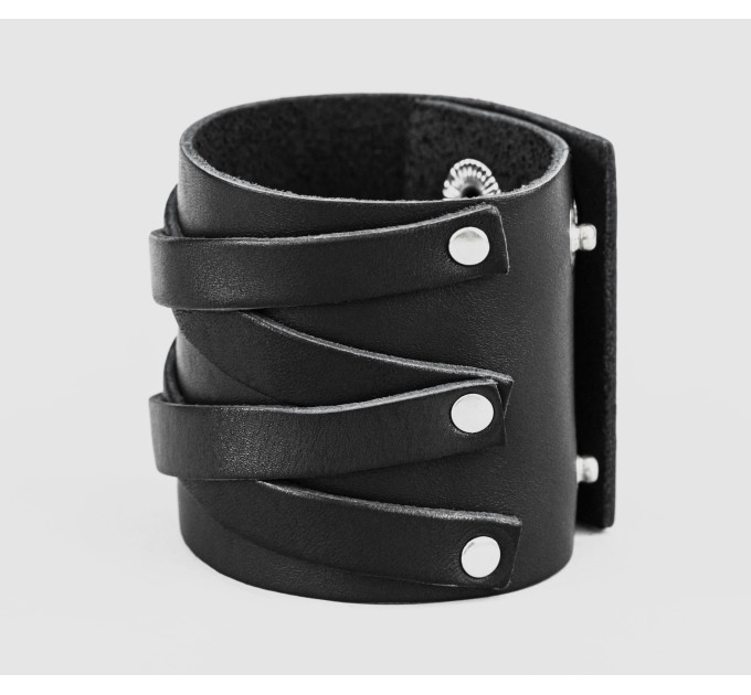 Leather cuff bracelet for men or women, code 3295