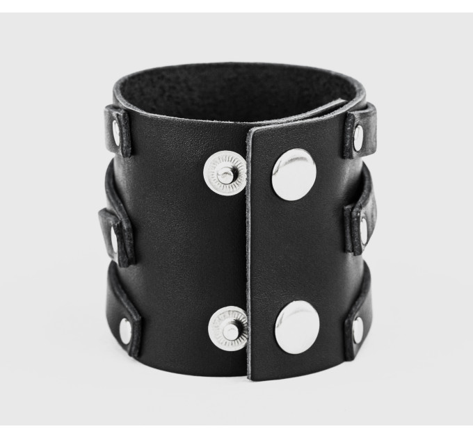Leather cuff bracelet for men or women, code 3295