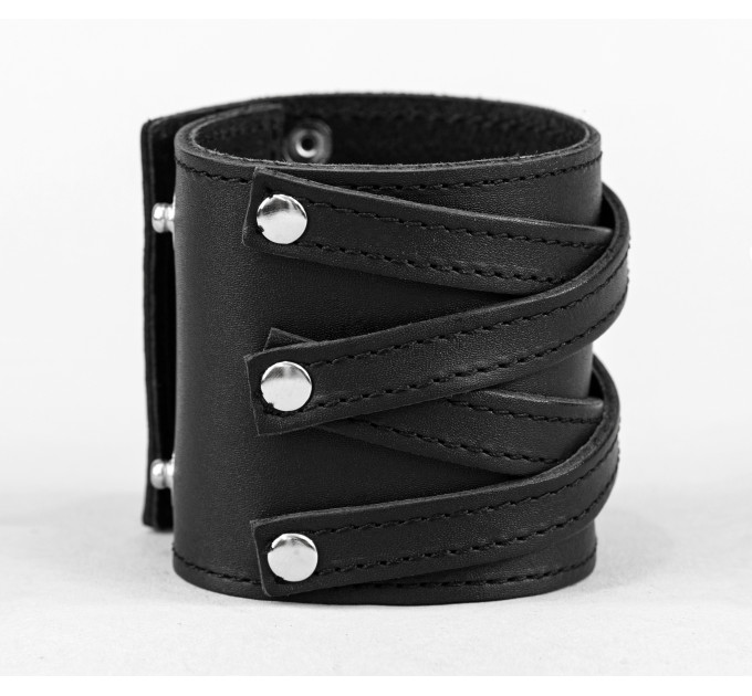 Leather cuff bracelet for men or women, code 3295st