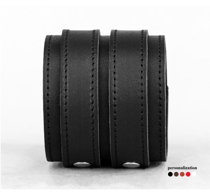 Leather cuff bracelet for men or women, code 3296st