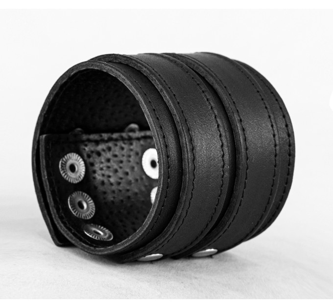 Leather cuff bracelet for men or women, code 3296st