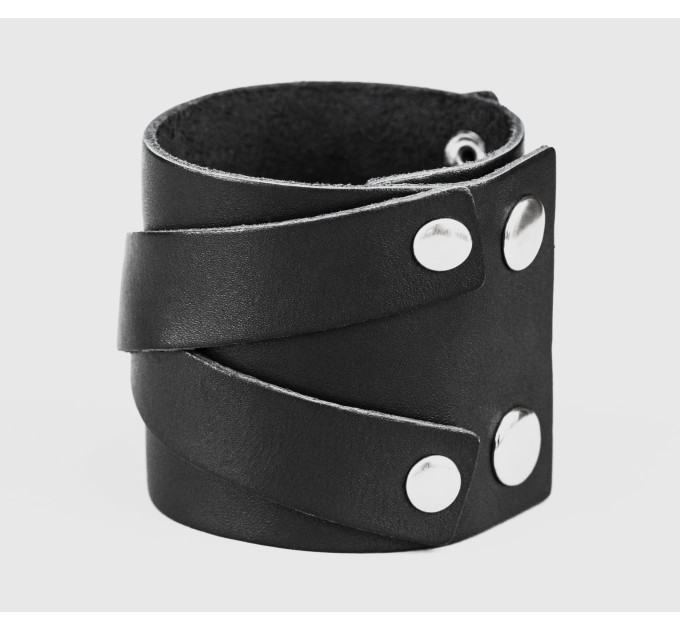 Leather cuff bracelet for men or women, code 3297