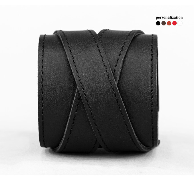 Leather cuff bracelet for men or women, code 3297st