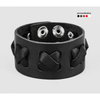 Leather cuff bracelet for men or women, code 3310