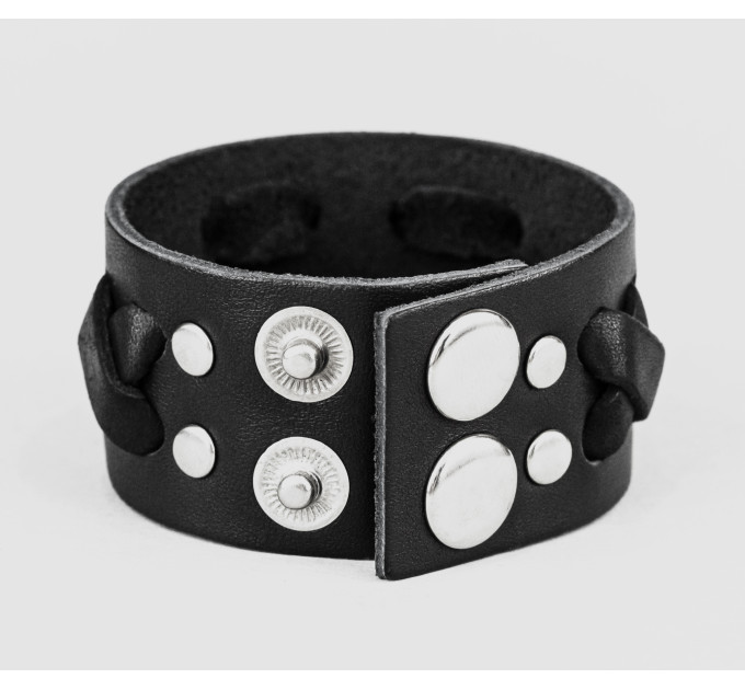 Leather cuff bracelet for men or women, code 3310