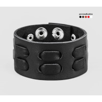 Leather cuff bracelet for men or women, code 3311