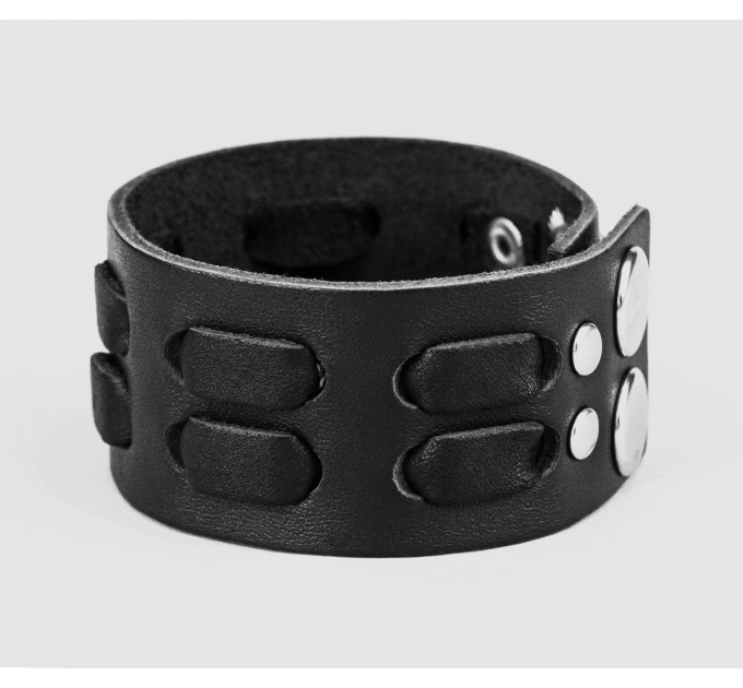 Leather cuff bracelet for men or women, code 3311