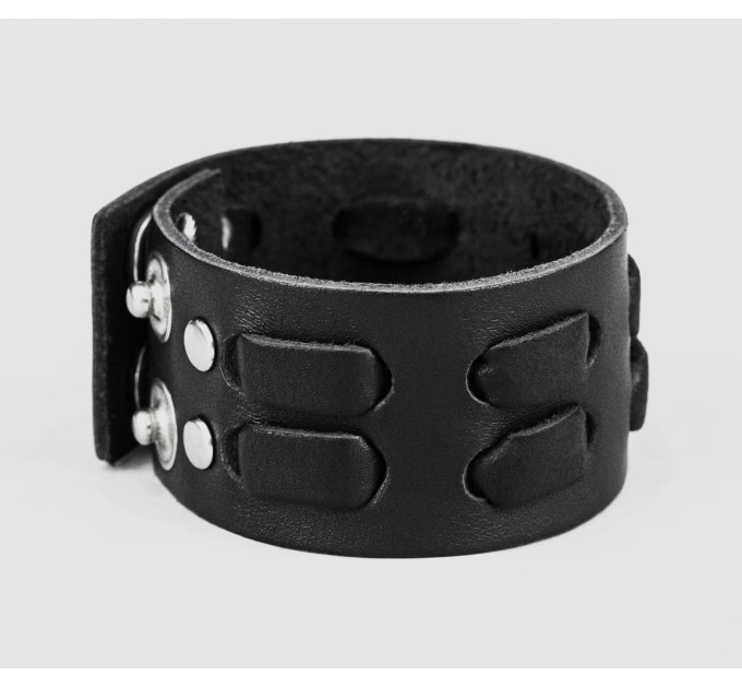 Leather cuff bracelet for men or women, code 3311