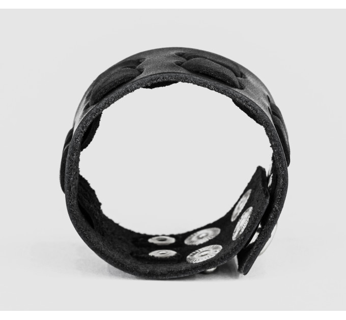 Leather cuff bracelet for men or women, code 3311