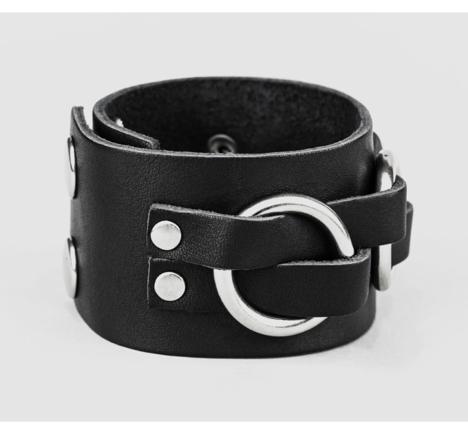 Leather cuff bracelet for men or women, code 3405