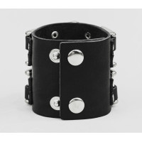 Leather cuff bracelet for men or women, code 3418