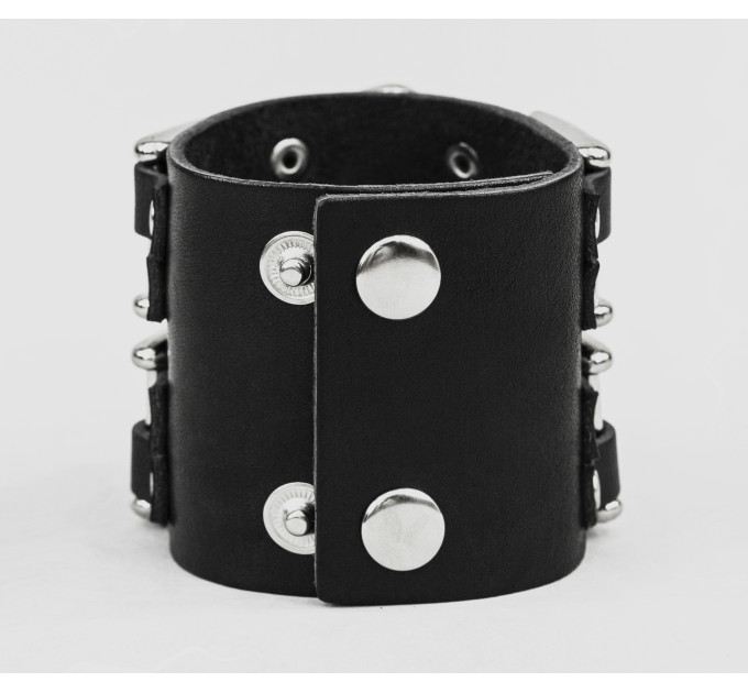 Leather cuff bracelet for men or women, code 3418
