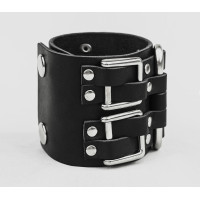 Leather cuff bracelet for men or women, code 3418