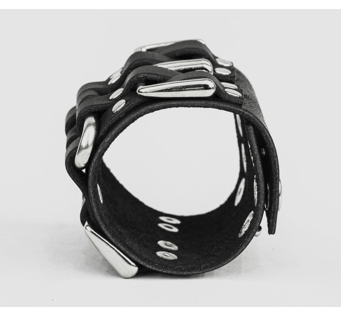 Leather cuff bracelet for men or women, code 3418