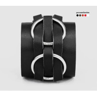 Leather cuff bracelet for men or women, code 3420