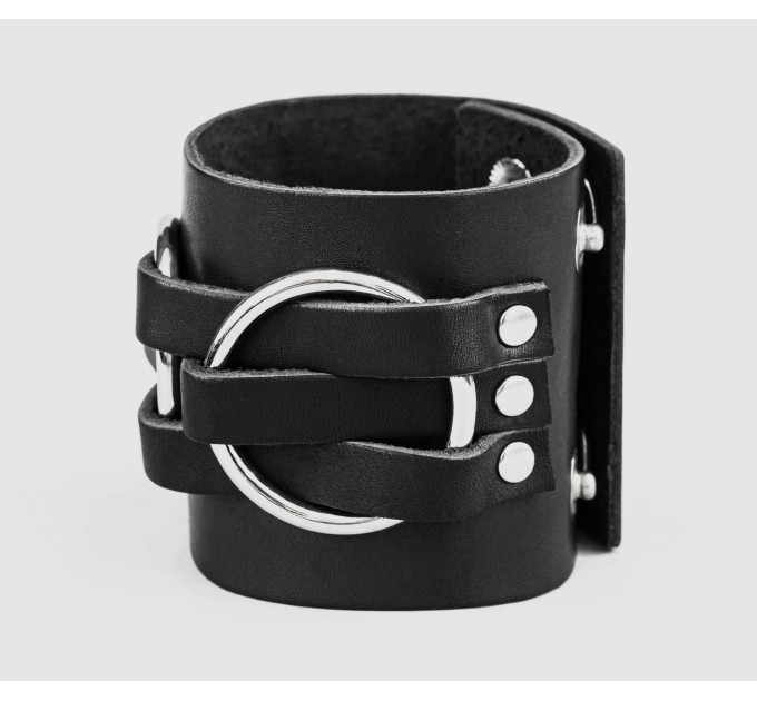 Leather cuff bracelet for men or women, code 3420