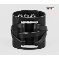 Leather cuff bracelet for men or women, code 3430